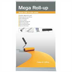Mega Roll-Up, dobbeltsidet Alu  - 149 cm x 284 cm